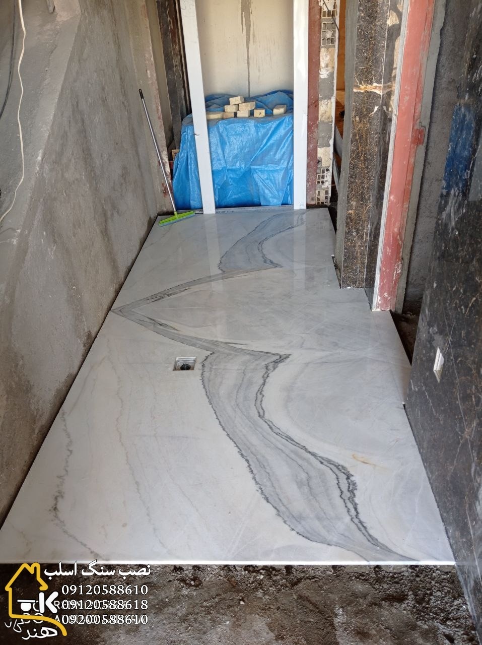 پروژه راه‌پله سنگ اسلب اجرا شده توسط اسلب هنرکار